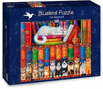 Bluebird Puzzle Cat Bookshelf (1000 Teile)