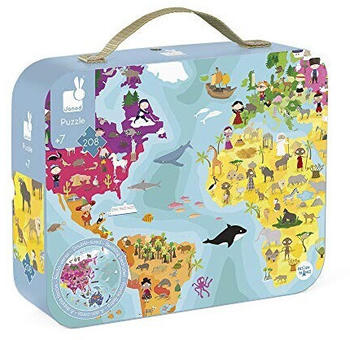 Janod Both side rounded puzzle "World"