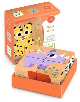 Djeco Würfelpuzzle Wild & Co (31904)