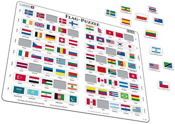 Larsen Flaggen der Welt (auf Englisch) 80 Teile - L2-GB
