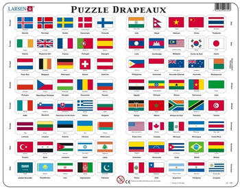 Larsen Flaggen der Welt (auf Französisch) 80 Teile - L2-FR