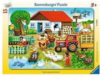Rahmenpuzzle Ravensburger Was geh&ouml;rt wohin? Bauernhof 15 Teile
