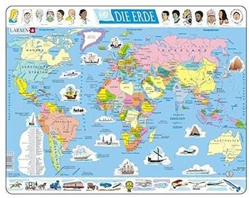 Larsen Die Erde / Weltkarte (107 Teile)