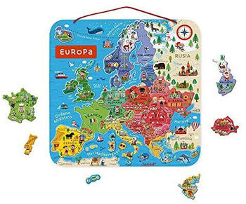 Janod Magnetisches Puzzle Europakarte spanisch