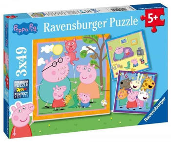 Ravensburger Peppa Pig Peppas Familie und Freunde 3 x 49 Teile (5579)