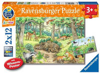 Ravensburger Puzzle "Wieso? Weshalb? Warum? Junior, Tiere im Wald und auf der Wiese"