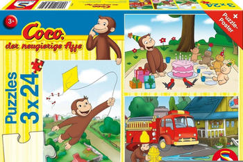 Schmidt-Spiele Coco, der neugierige Affe Spaß mit Coco 3 x 24 Teile (56432)