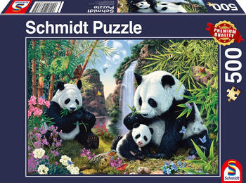 Schmidt-Spiele Pandafamilie am Wasserfall 500 Teile (57380)