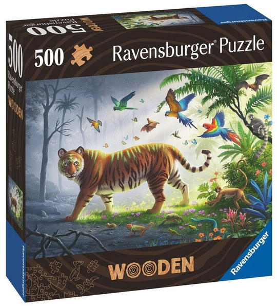 Ravensburger Puzzle Wooden Holz Tiger im Dschungel 500 Teile (17514)