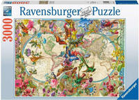 Ravensburger Puzzle "Weltkarte mit Schmetterlingen" Made in Germany