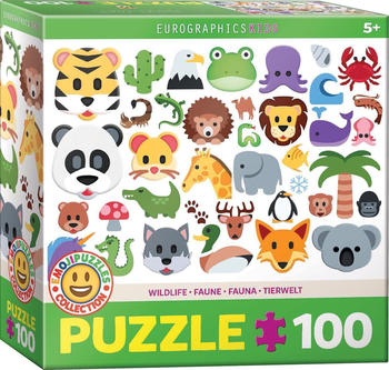 Eurographics Emojipuzzle-Wildtiere Puzzle (100 Teile)