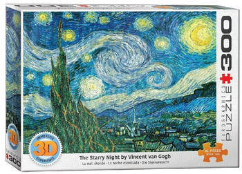 Eurographics 3D - Sternennacht von Vincent van Gogh Puzzle (300 Teile) - Lenticular
