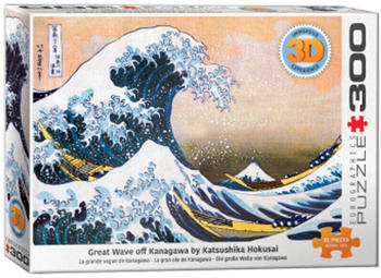 Eurographics 3D - Die große Welle von Kanagawa von Hokusai Puzzle (300 Teile) - Lenticular
