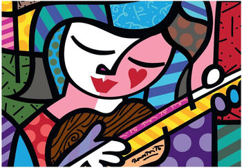 Bluebird Puzzle Romero Britto - Girl with guitar (1000 Teile)