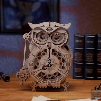 ROBOTIME Eulen Puzzle als Pendeluhr (LK503)