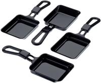 Steba Raclettepf&auml;nnchen "Set 99-01-00" Emaille Set, 4 Stk. tlg.
