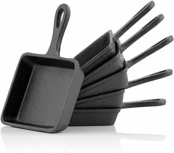 BBQ-Toro Gusseisen Raclette Pf&auml;nnchen 6-er Set