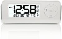 Techno Line 09599 WT 498s Funk Wecker Wei&szlig; Alarmzeiten 2