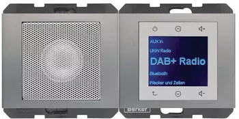 Berker Radio Touch mit Lautsprecher Bluetooth K.1/K.5 Edelstahl (30807004)