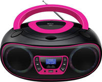 Denver TDB-212P CD-Radio DAB+, DAB, FM AUX, USB, Bluetooth&reg;, CD Schwarz, Pink