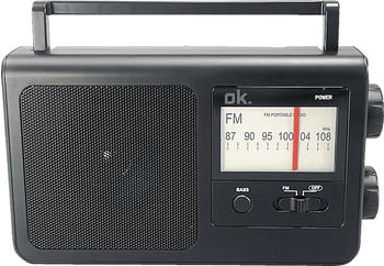 OK. ORF 250 Tragbares Radio, FM, Schwarz