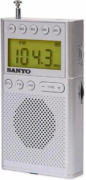 Sanyo Tragbares Digital-Radio Silberfarben Am/Fm (FM AM) Radio Silber