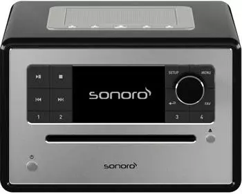 Sonoro Elite (SO-9110-200) schwarz/silber – Sonoro Elite (SO-9110-200) schwarz/silber vereint Radio und CD-Player