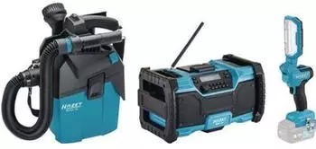 HAZET 9500P-2/3 (Akku-Trockensauger 9543-10 + Akku-Baustellen-Radio 9580-10 + Akku-Arbeitslicht 9579-10)