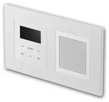 TEM LOGIQ UP-Radio mit Lautsprecher 2-fach FLAT wei&szlig;