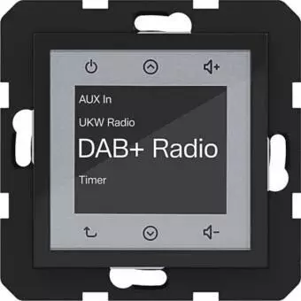 Hager Radio Touch UP DAB+ A.x/C.x nachtschwarz glänzend