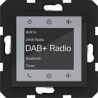 Hager Radio Touch UP DAB+ Bluetooth A.x/C.x nachtschwarz glänzend