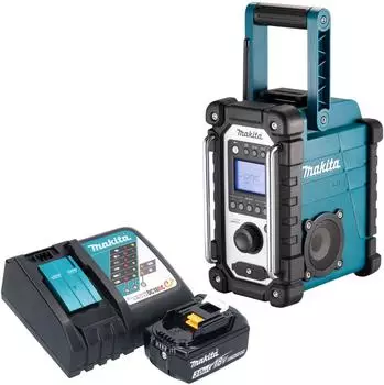 Makita DMR 116 RF1 Akku Baustellenradio 14,4 - 18 V AM FM AUX + 1x Akku 3,0 Ah + Ladeger&auml;t (AM FM) Radio Schwarz