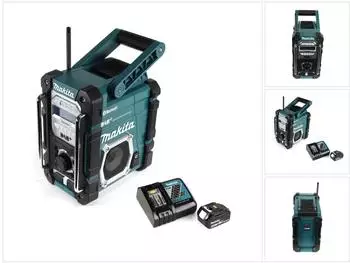 Makita DMR 112 RM1 Akku-Baustellenradio DAB+ Bluetooth, 7,2-18V, 4,0Ah (DMR112RM1)