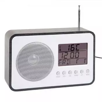 Karlsson Radiowecker FM, schwarz, Holz (KA6036BK)