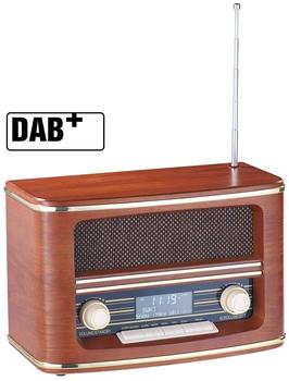 Auvisio Digitales Nostalgie-Stereo-Radio mit DAB+, BT 2.1, FM und Wecker