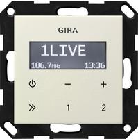 Gira 228401 Unterputz Radio RDS ohne Lautsprecher System 55, cremewei&szlig;