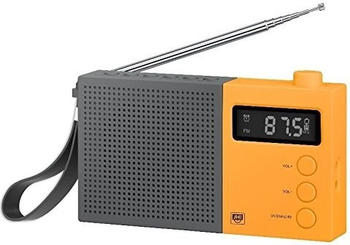 She Diverse Radio Portable Radio SHE-PR301 FM inkl. AKKU grau/orange,