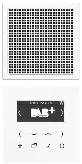 Jung Smart Radio DAB+, Set Mono DAB LS1 WW Weiß
