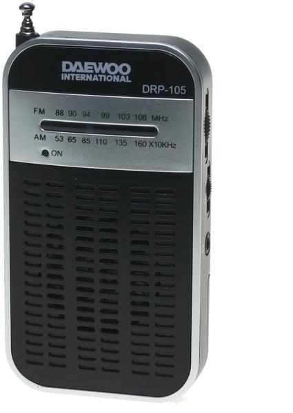 Daewoo Transistor-Radio Daewoo DRP-105 S FM/AM Schwarz Grau
