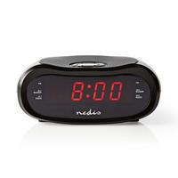 Nedis - Digitaler Radiowecker Led Anzeige Zeitprojektion Am Fm Snooze Funktion Sleep