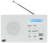 OK. ORD 101 BT-WT 1 Tragbares Digitalradio, FM, DAB+, DAB, Bluetooth, Weiß