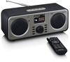 Lenco DIR-141BK, Lenco DIR-141 Internetradio DAB+/FM/BT/Spotify schwarz, Art# 9123375