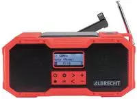 Albrecht Radio DR 112 Outdoor DAB+, Akku, Kurbel, Bluetooth, Stereo, rot/schwarz