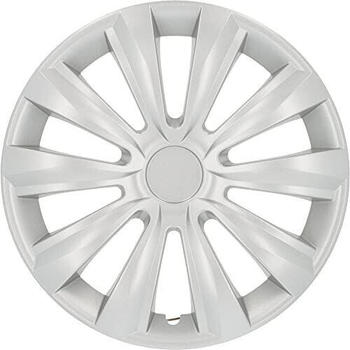 Cartrend Radkappen Delta, 13 Zoll, für alle gängigen Stahlfelgen, aus Spezial-ABS-Qualitätskunststoff, schlagfest, zweischichtige Metallic-Lackierung, überlackierbar, silber, 1 Stück