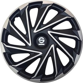 Sparco Radzierblenden Varese - 14-Zoll - Silber/Schwarz - Satz mit 4 Stück