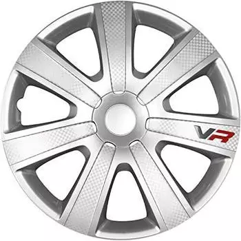 PETEX RB540214 Radzierblendenset VR Silber Größe 14 Zoll Doppelt Lackiert ABS