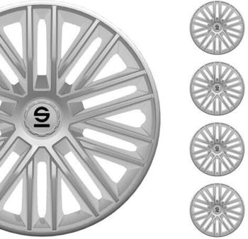 Sparco Radzierblenden Bergamo - 15-Zoll - Silber - Satz mit 4 Stück