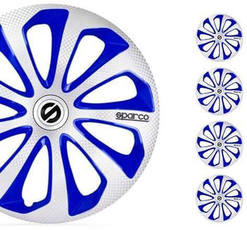 Sparco Satz Radzierblenden Sicilia 15-Zoll Silber/Blau/Karbon