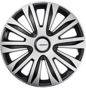 Michelin Radkappe MX-ABS 13 Zoll Universal Radzierblende 4er Set Fürs Auto ABS Kunststoff | Schwarz/Silber