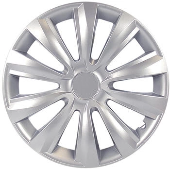 Cartrend Radkappen Delta 14 Zoll schlagfest zweischichtige Metallic-Lackierung überlackierbar silber 1 Stück